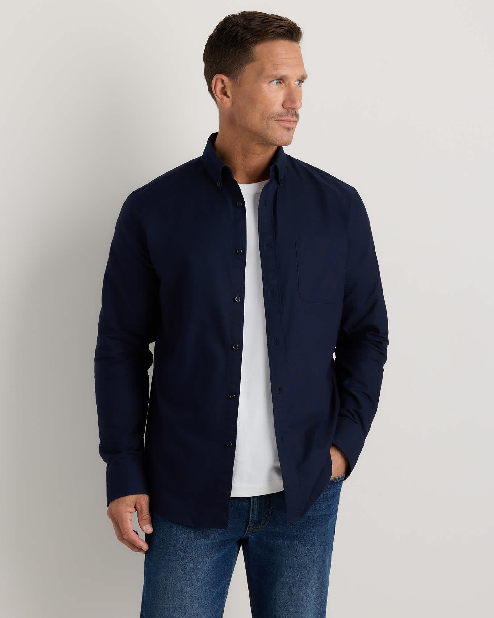 deep-navy 100% Organic Cotton Oxford Shirt