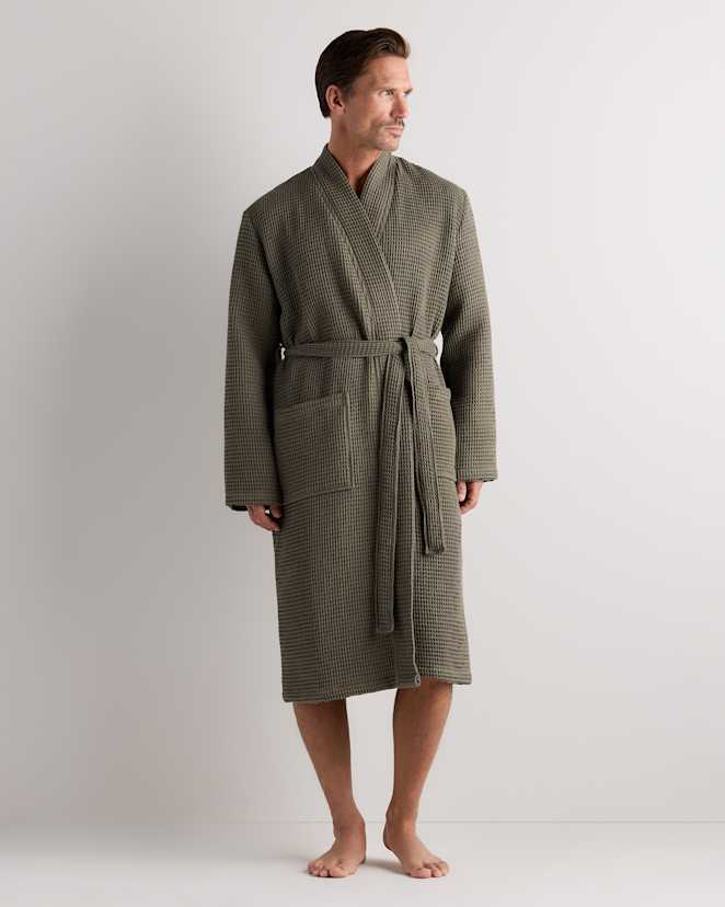 Moss Organic Turkish Waffle Robe