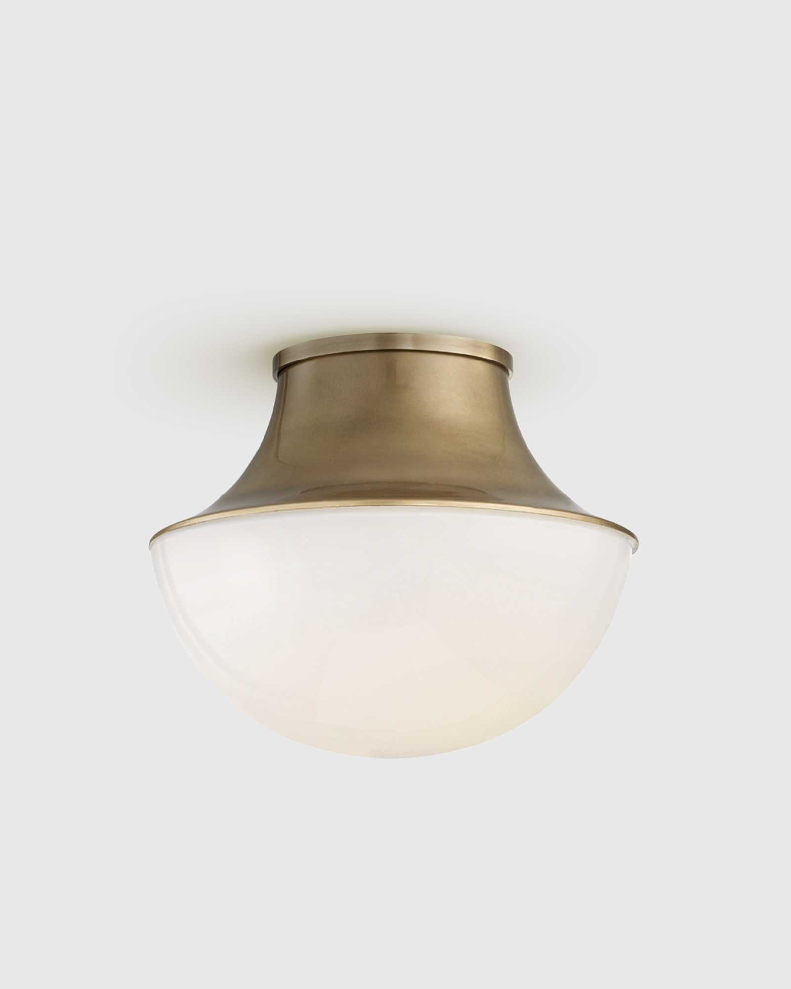 Drop Steel Flush Mount Brass