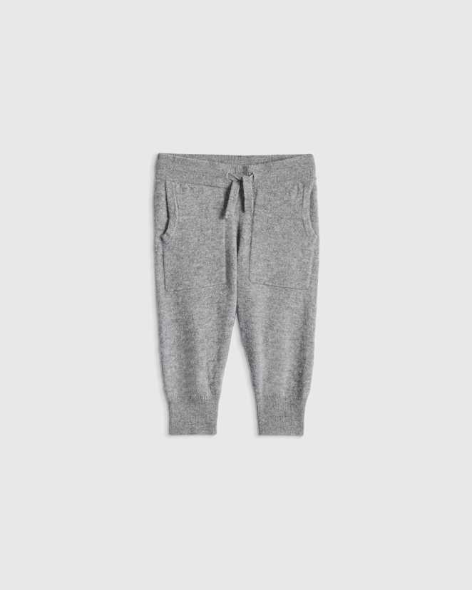 Heather Grey Washable Cashmere Jogger