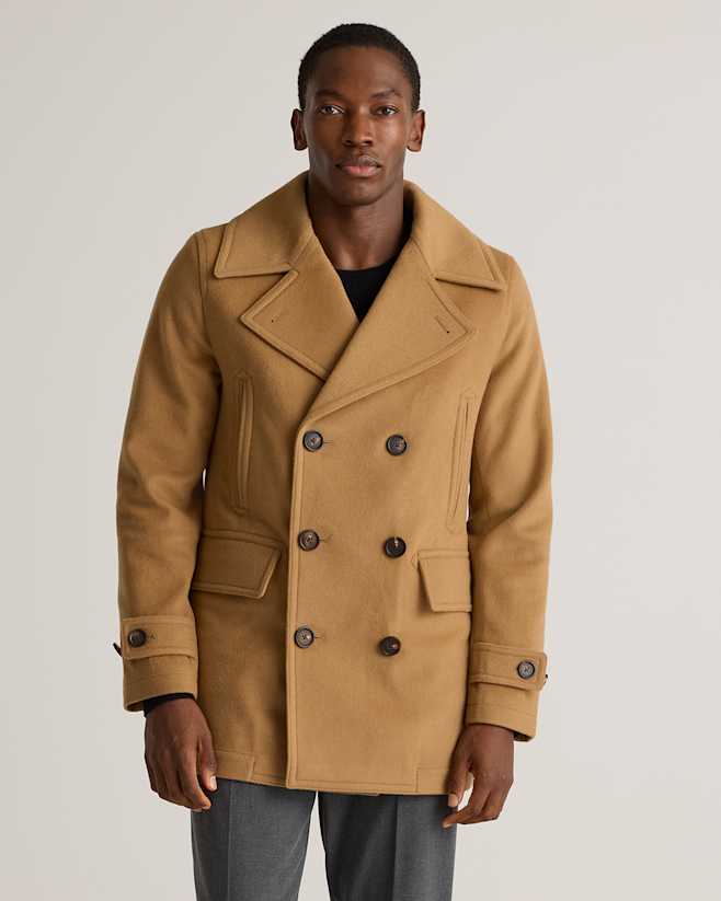 Caramel Italian Wool Peacoat