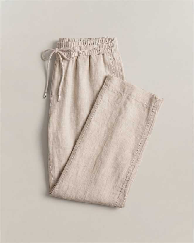 Flax 100% European Linen Wide Leg Pants