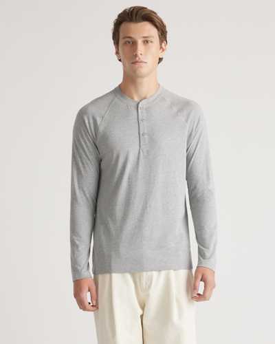 Cotton Modal Long Sleeve Henley Tee