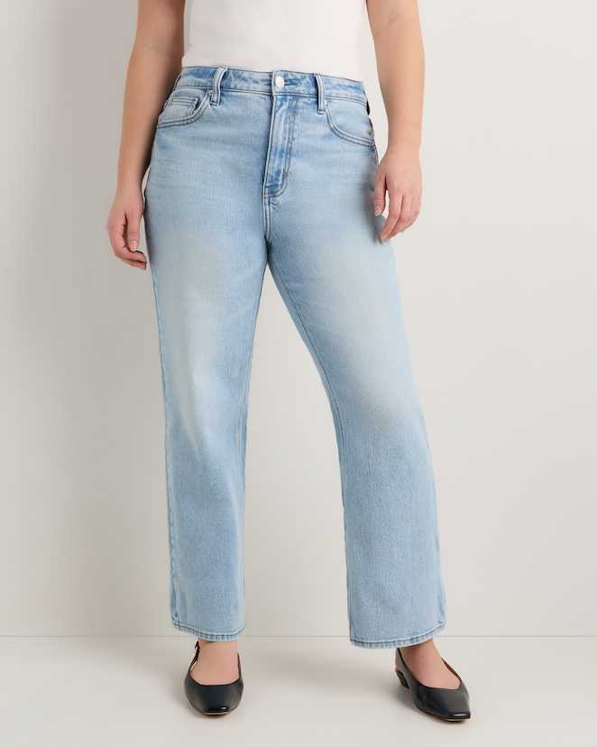 Cool Blue Curvy Bella Stretch Relaxed Straight Jeans