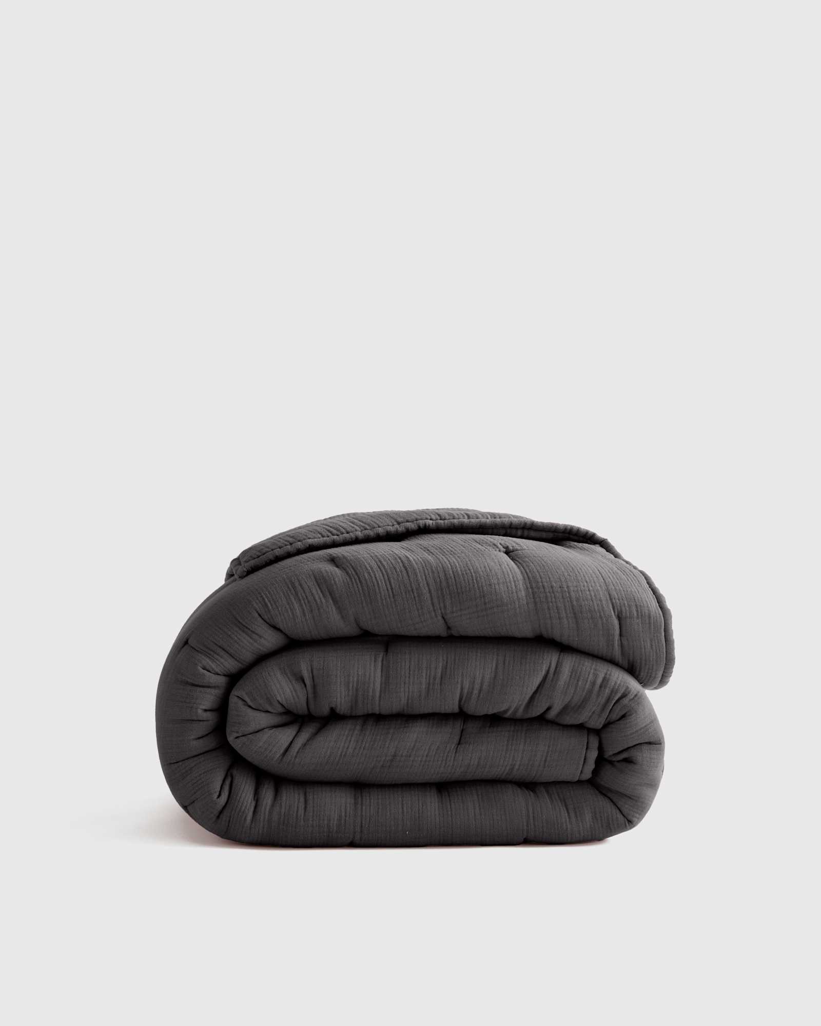 Charcoal Organic Cotton Gauze Dream Quilt