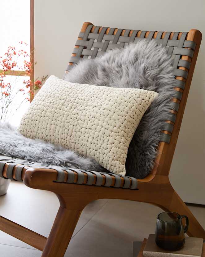Undyed Organic Cotton Hand Stitched Pillow Cover
