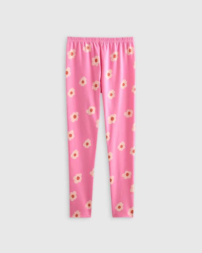 Dancing Daisy Pink Organic Cotton Leggings