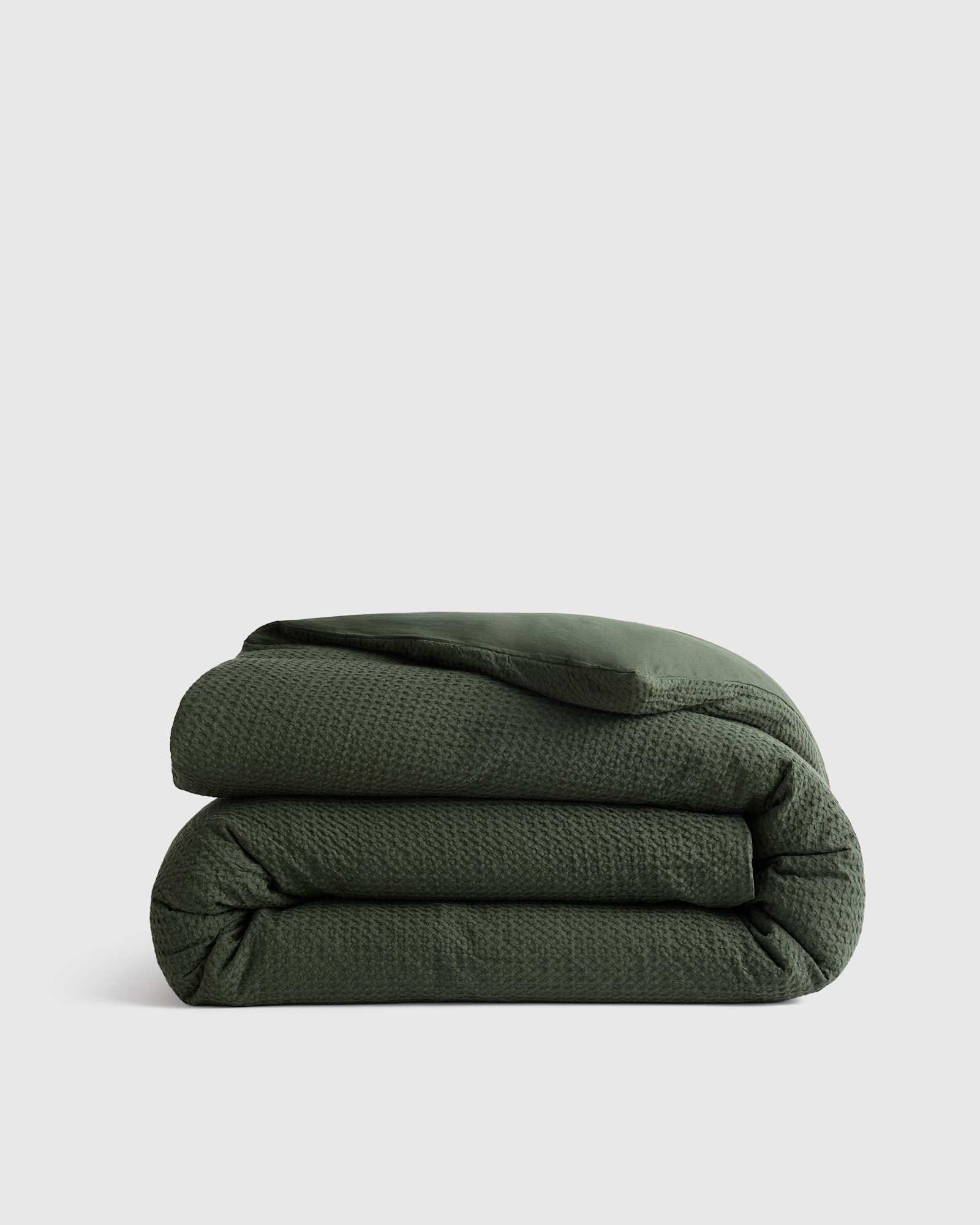Pine Organic Luxe Honeycomb Duvet Cover