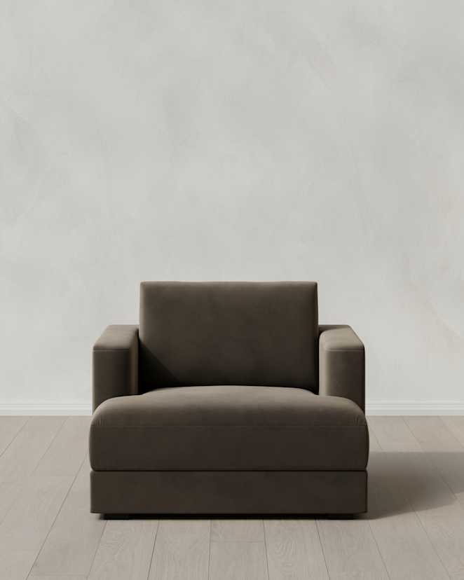 Sable Sierra Curved Arm Accent Chair in Performance Velvet