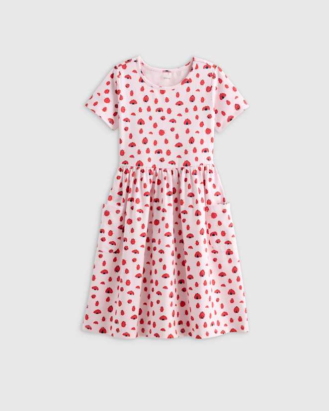 Ladybug Organic Cotton Fit and Flare Pocket Dress