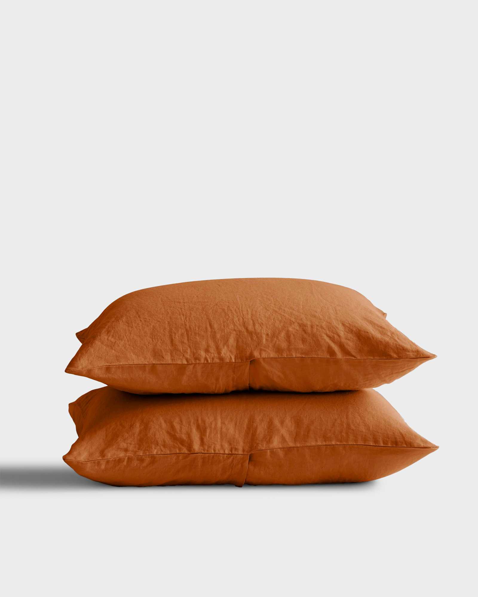 terracotta European Linen Sham Set