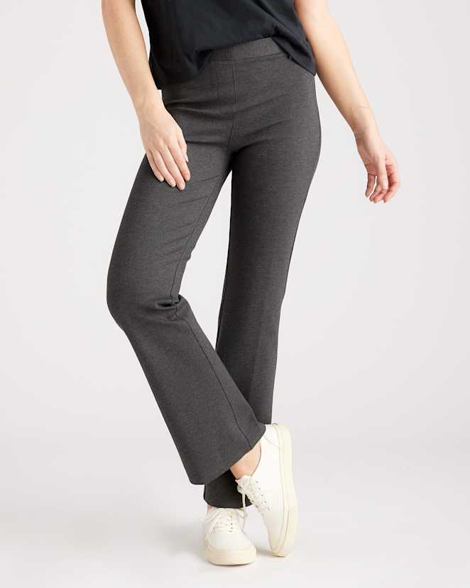 Charcoal Ultra-Stretch Ponte Bootcut Pants