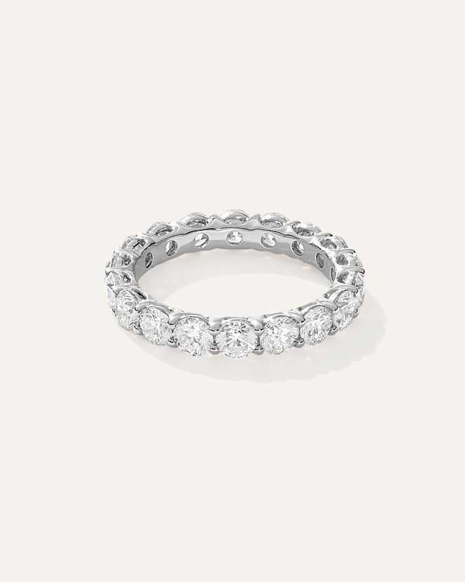 Platinum Lab Grown Diamond Round Eternity Band