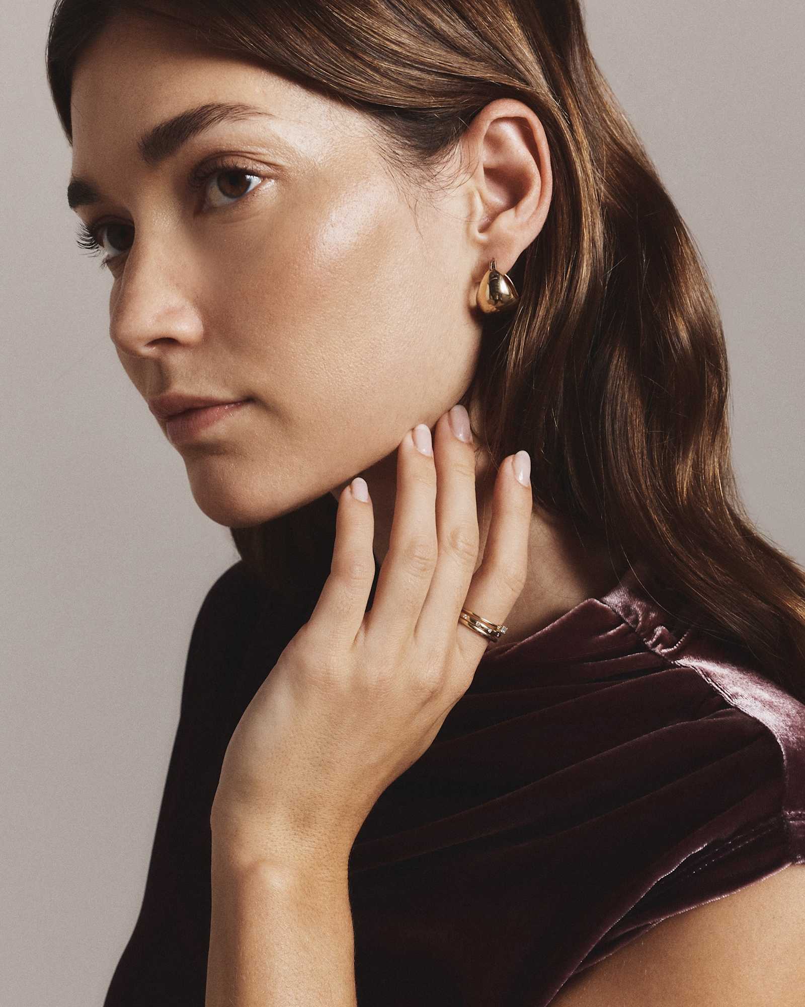 Gold Vermeil Globe Boho Hoops