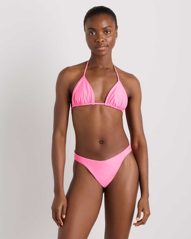 Bubblegum Pink Italian Triangle Bikini Top