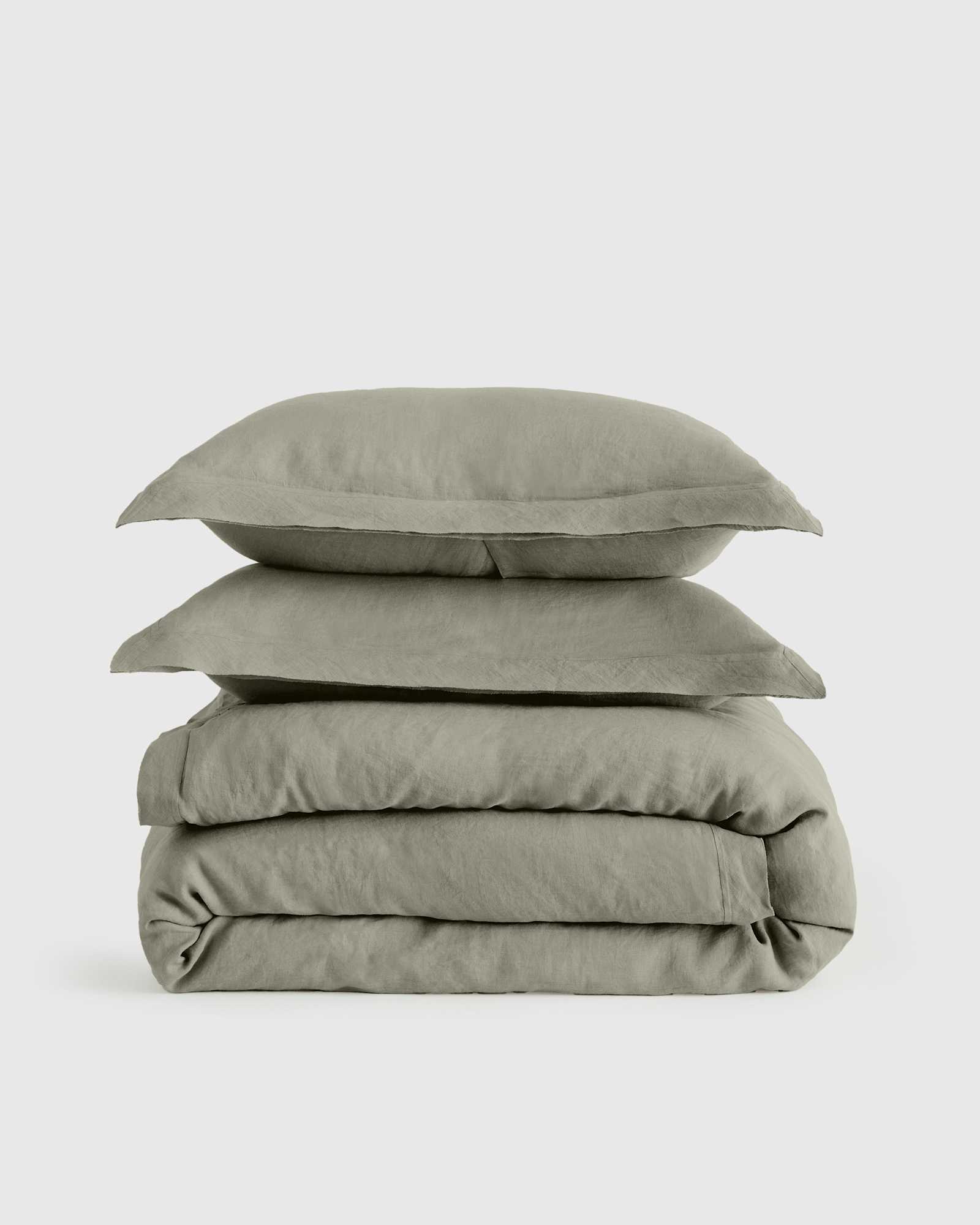 Willowleaf European Linen Double Flange Duvet Cover Set