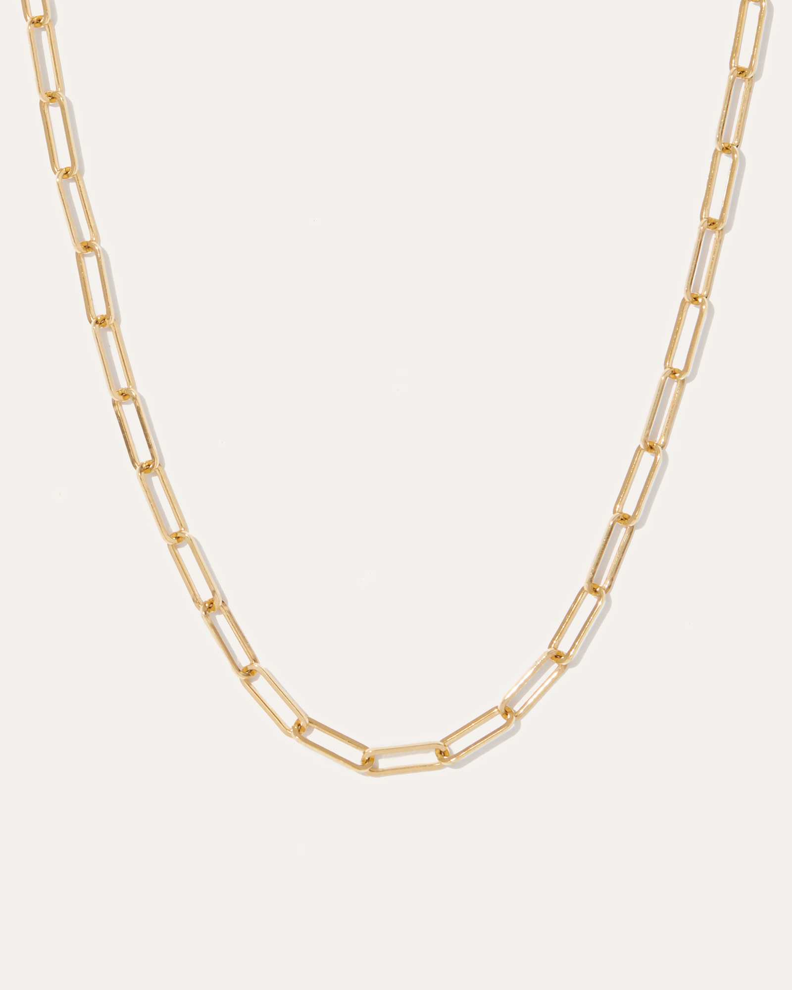 Yellow Gold 14k Gold Long Chain Link Necklace