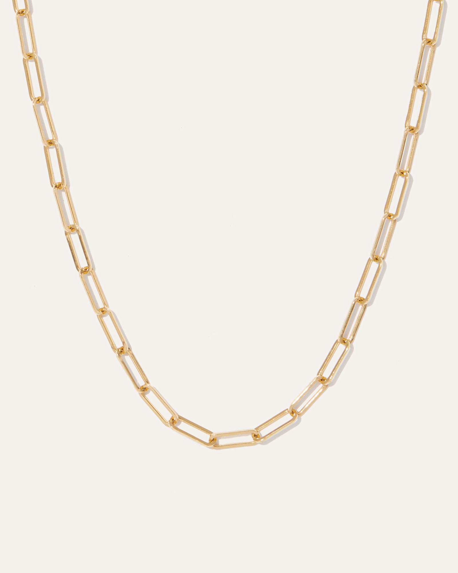 Yellow Gold 14k Gold Long Chain Link Necklace