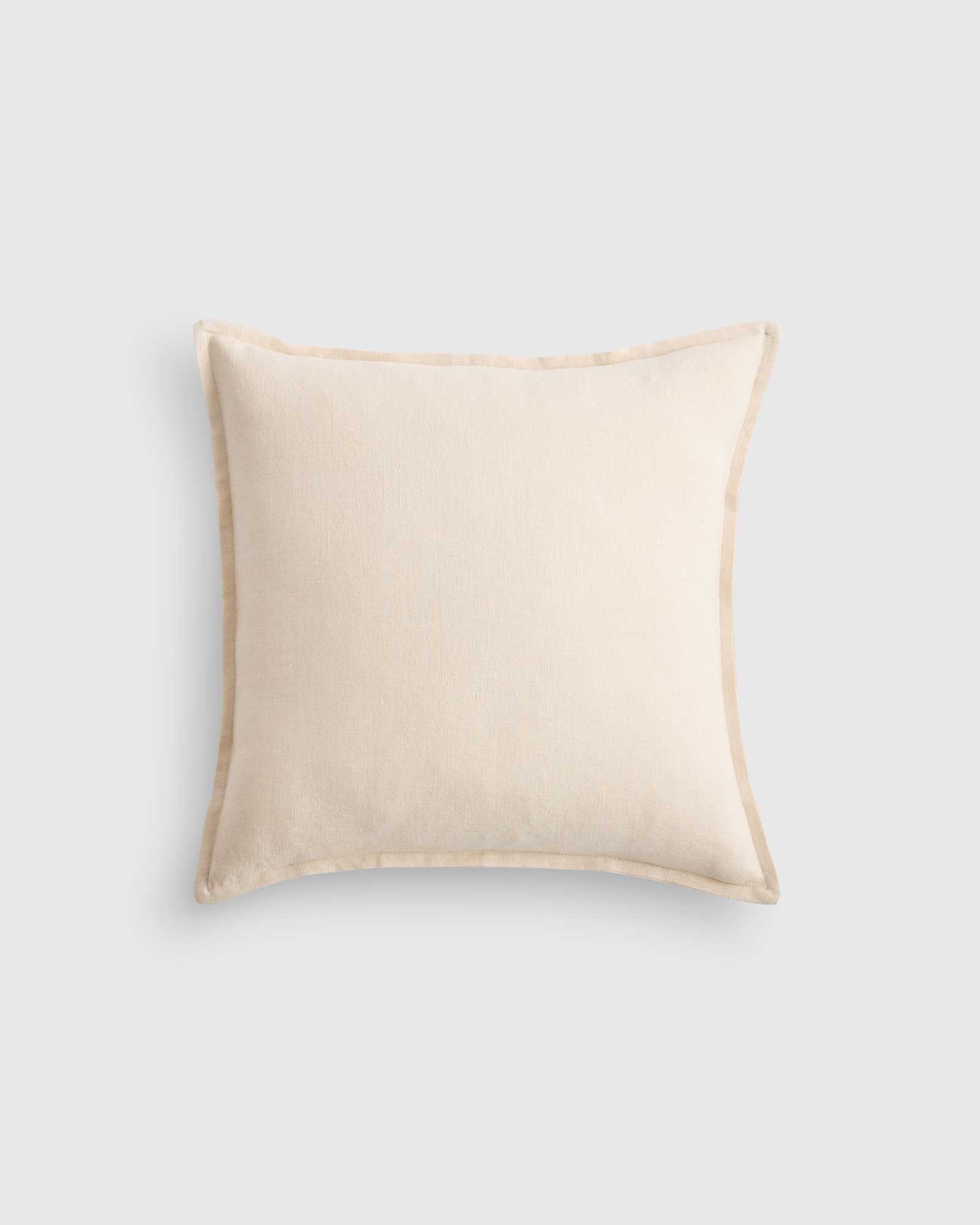 natural European Linen Flange Edge Pillow Cover