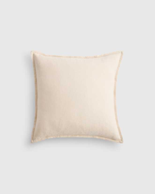 Natural European Linen Flange Edge Pillow Cover