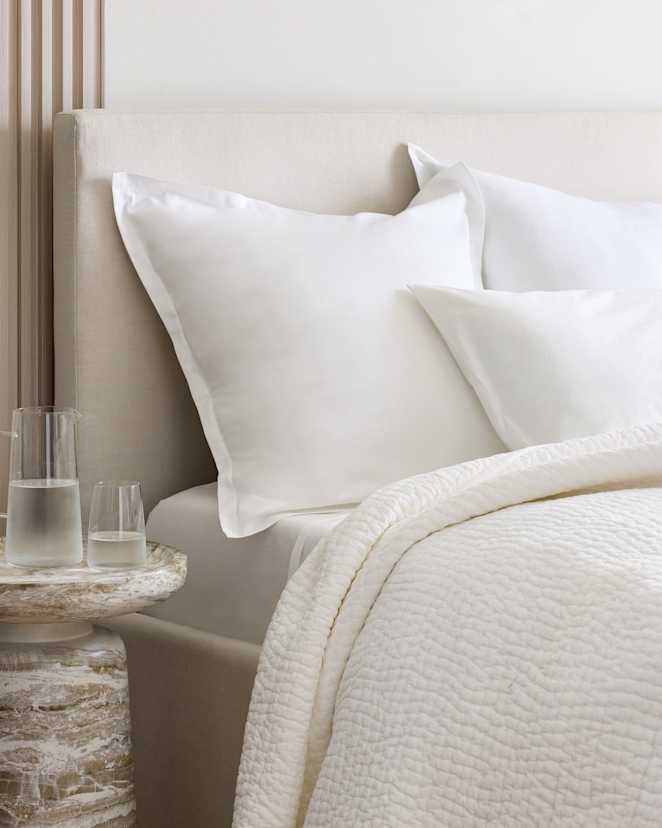 White Luxury Organic Sateen Euro Sham