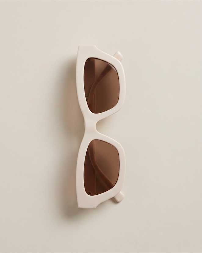 Cream with Brown Lens Jackie Polarized Acetate Sunglasses