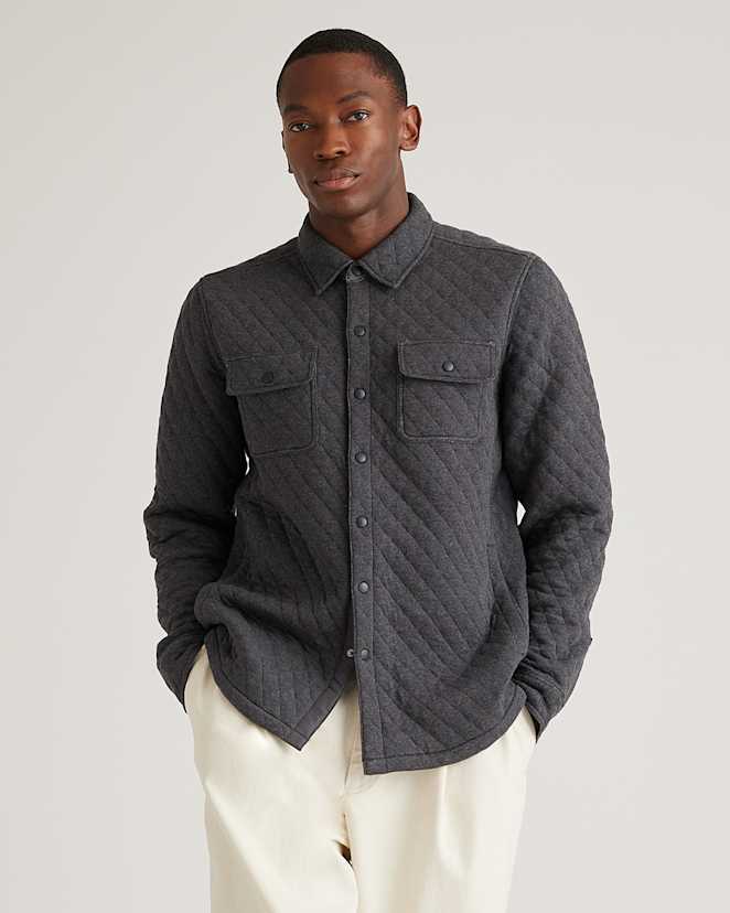 Charcoal Quilted CPO Overshirt