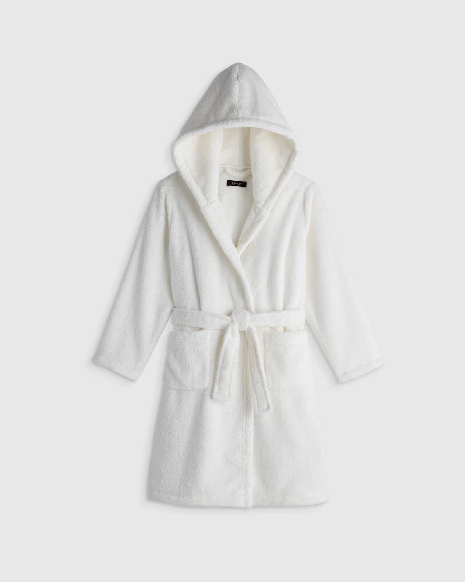 U--1203 Kids Cozy Robe Ivory 14610 CROPPED
