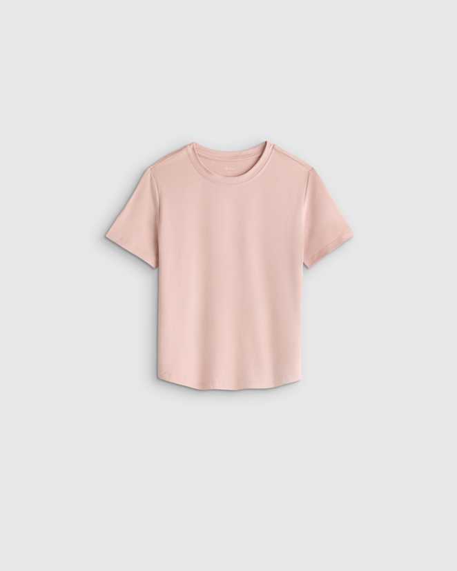 Shell Pink Girls Flowknit Breeze Tee