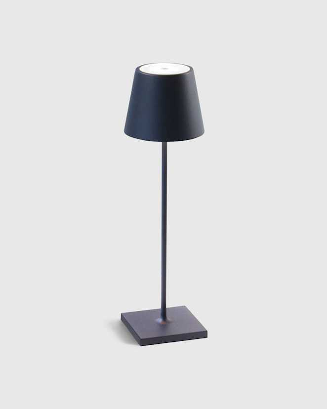 Navy Blue Poldina Pro Rechargeable Table Lamp by Zafferano