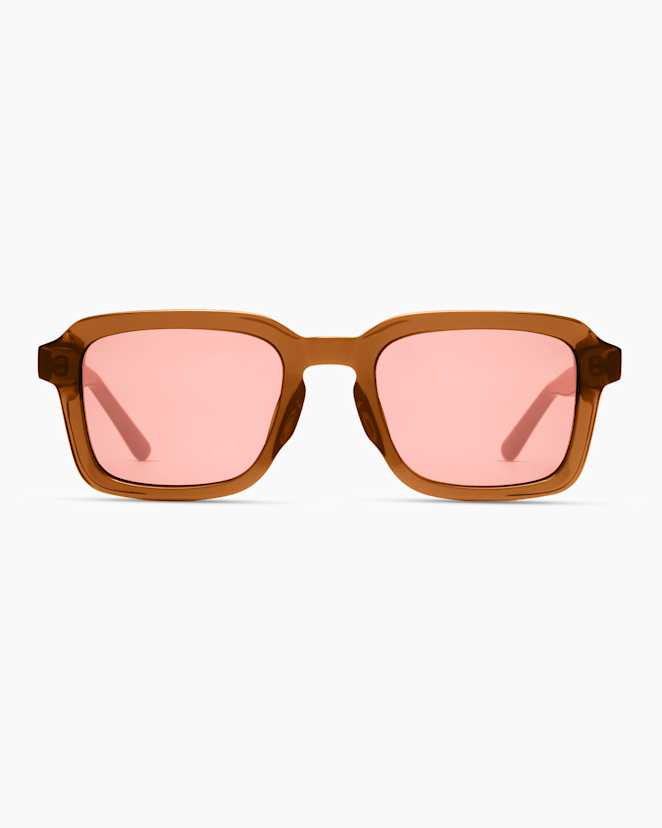 Clear Spice with Deep Rose lens Tulum Polarized Acetate Sunglasses