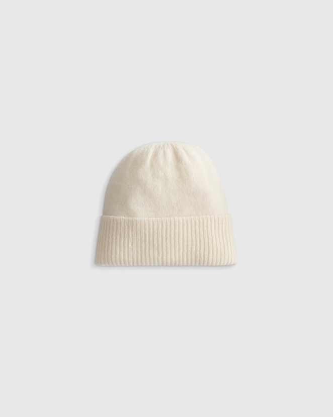 Ivory Washable Cashmere Beanie