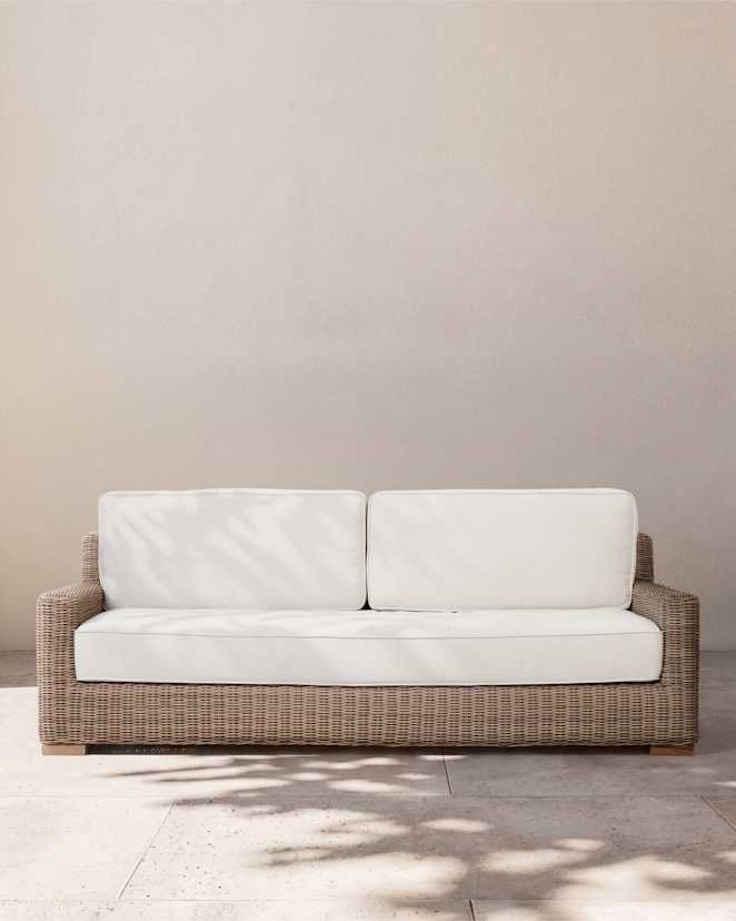 Natural Weave Classic All-Weather Wicker Outdoor Sofa