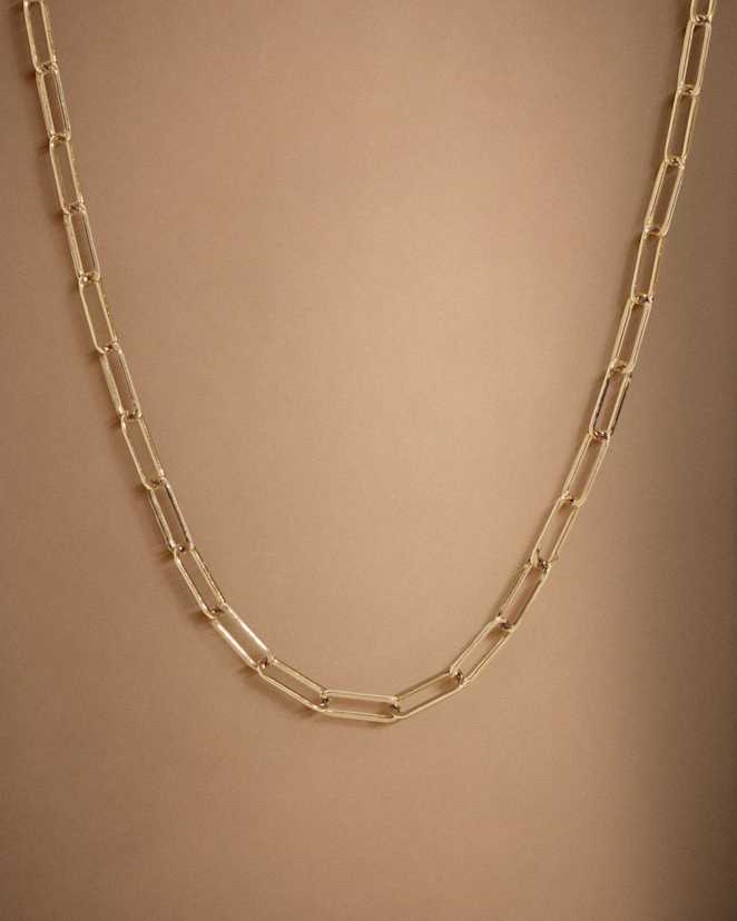 Yellow Gold 14K Gold Paperclip Chain Necklace