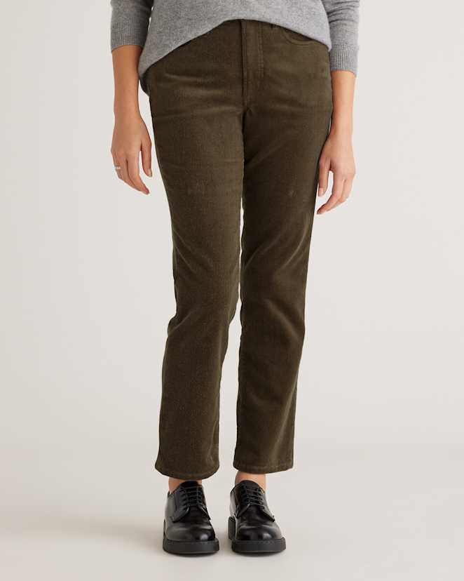 Seaweed Organic Stretch Corduroy Straight Leg Pants