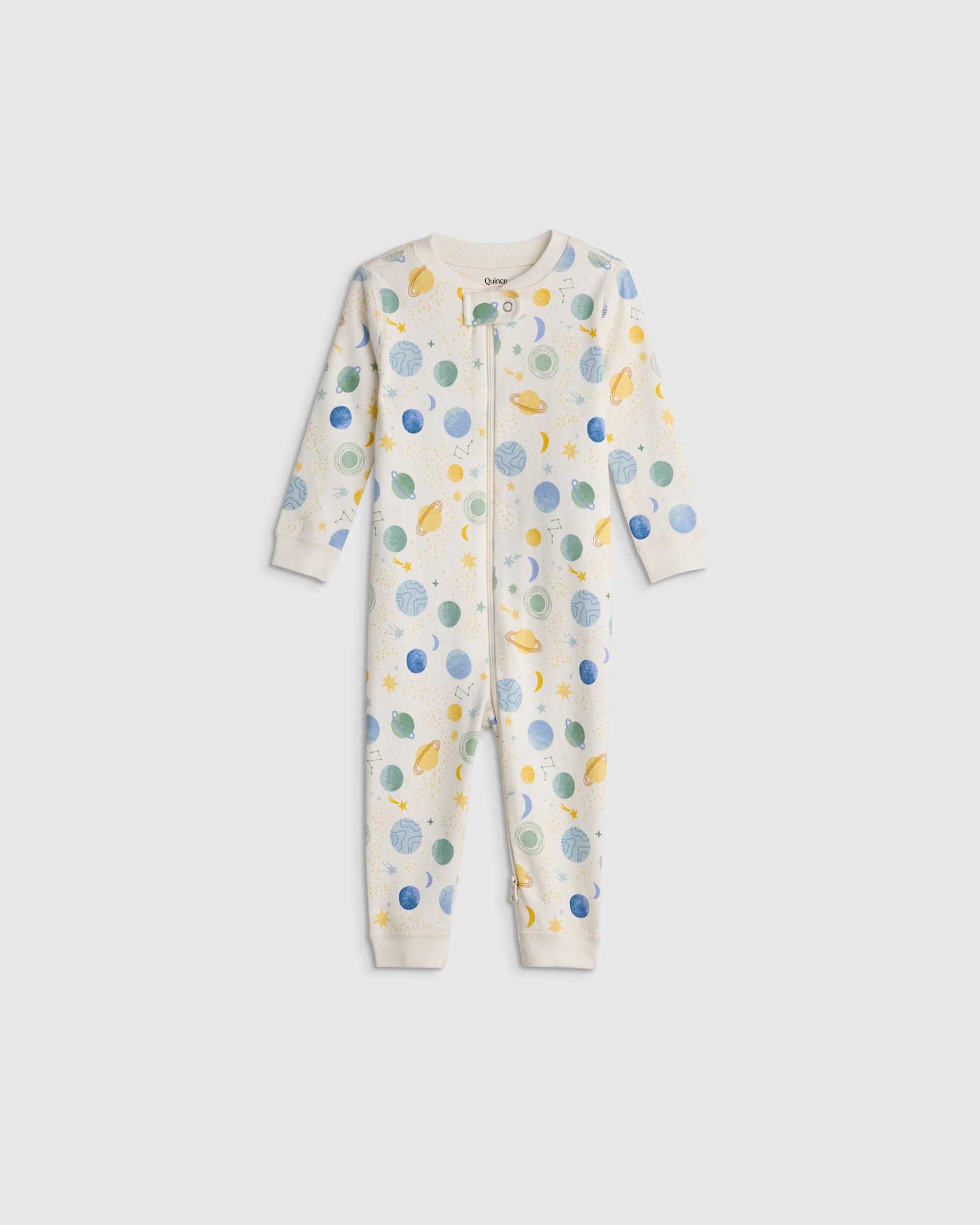Celestial Dreams Cream 100% Organic Cotton One Piece Pajama