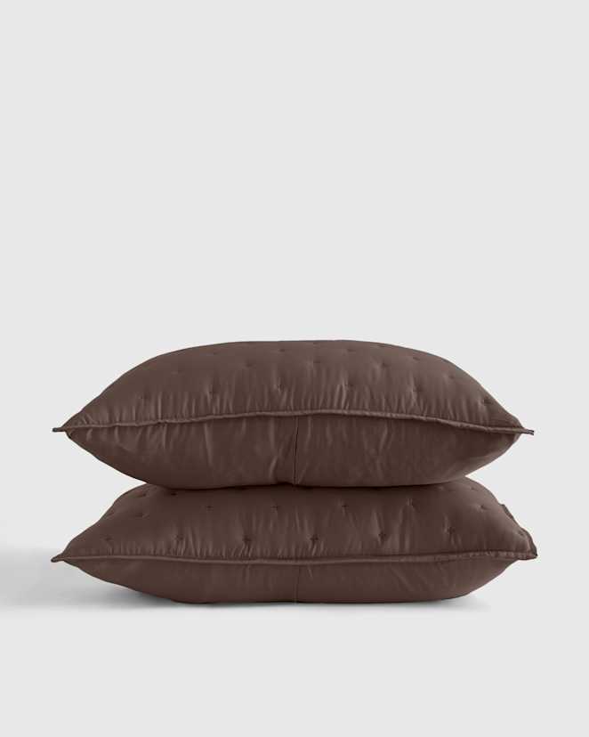 Espresso Bamboo Dream Quilted Sham Set