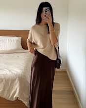 12 JAMIE LEE BURNS Women-s Lightweight Cotton Cashmere Link-Stitch Dolman Sweater-Heather Oatmeal 4x5 THUMBNAIL