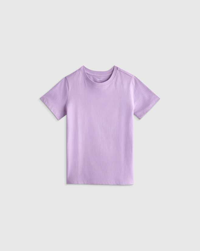 Purple Mist 100% Organic Cotton Jersey Short Sleeve Tee