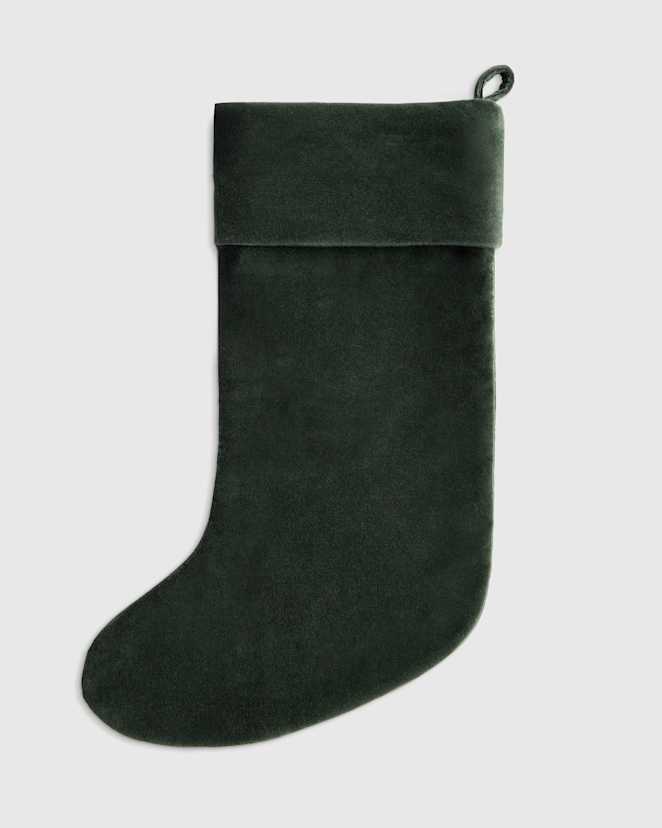 Spruce Cotton Velvet Stocking