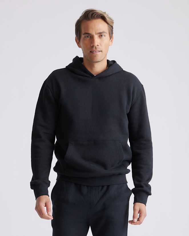 Black Organic Heavyweight Fleece Hoodie