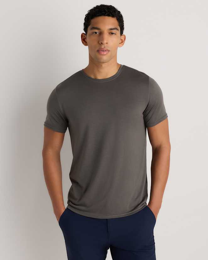 Charcoal 100% Merino Wool All-Season Short Sleeve Base Layer Tee