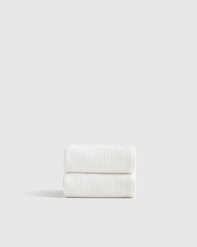 White Turkish Waffle Terry Hand Towel (Set of 2)
