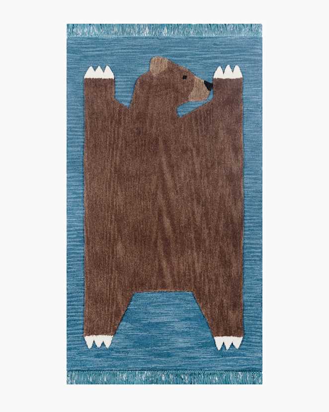 Bear Playful Animals Hand-Tufted Wool Rug