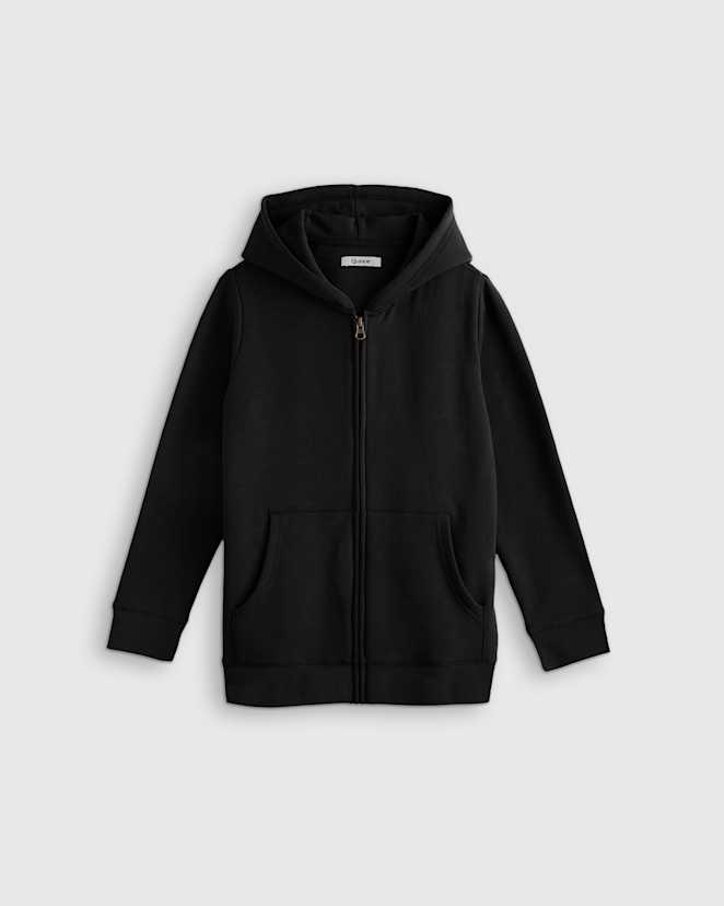 Black SuperSoft Fleece Zip Up Hoodie