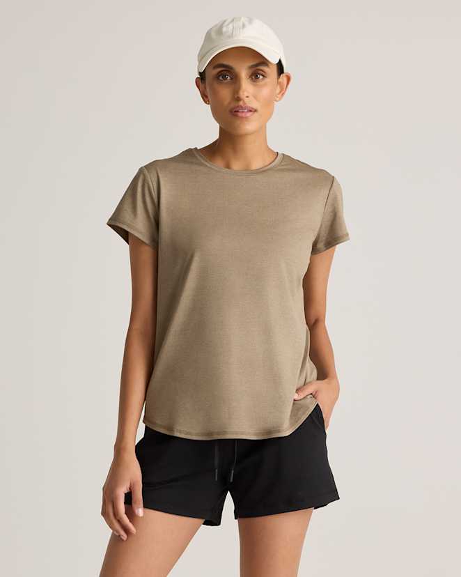 Heather Oatmeal Flowknit Breeze Tee