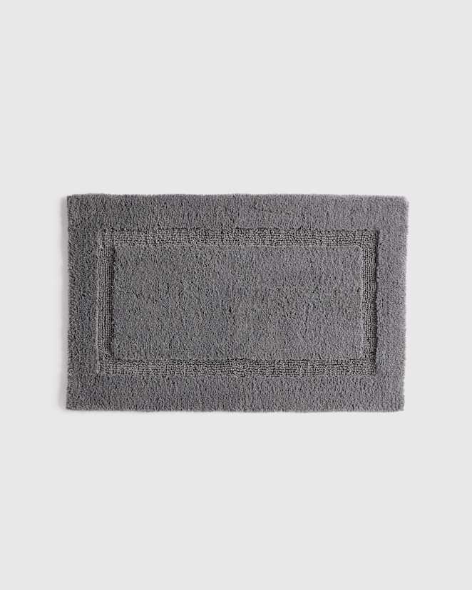 Charcoal Turkish Cotton Non-Slip Bath Rug
