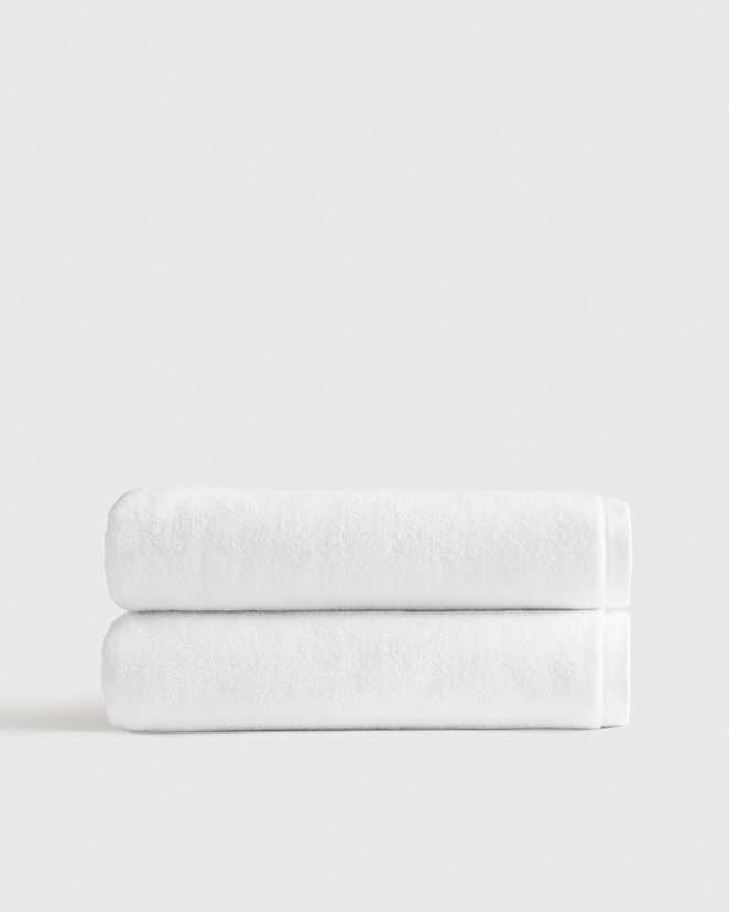 White Plush Organic Turkish Cotton Bath Sheet (Set of 2)