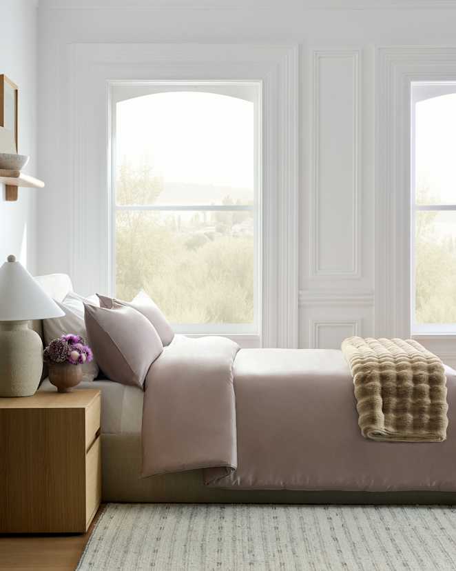 Stone Organic Cotton Sateen Comforter