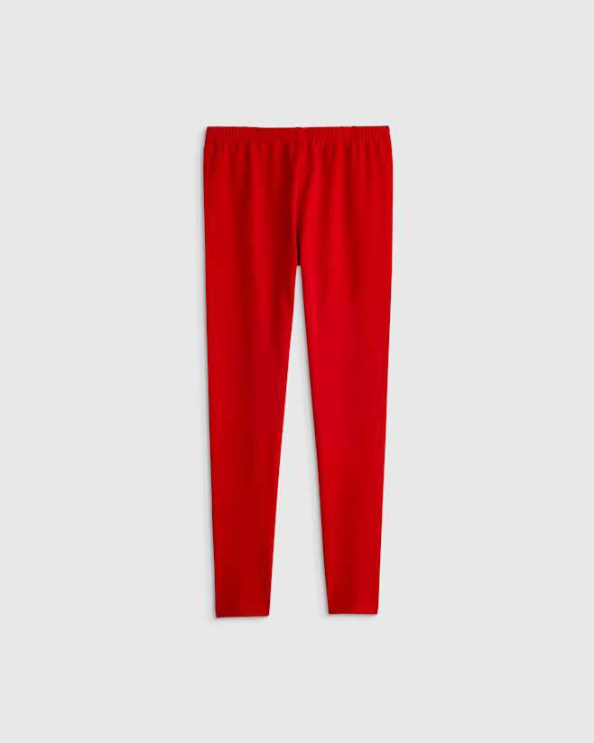 Red Organic Cotton Leggings